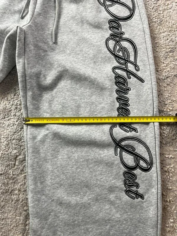 Vintage Joggers Holgados Gris Negro Bordados Y2K Talla M – photo 11